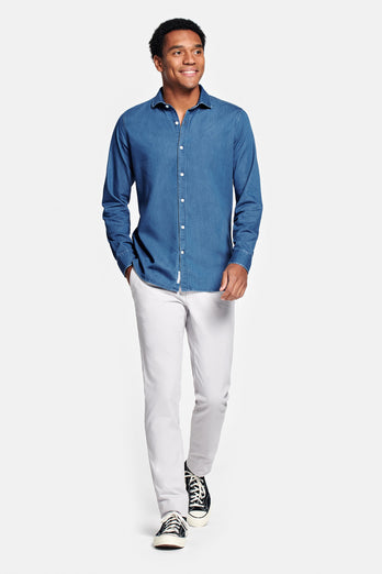 Carlos * La Camisa Vaquera mid blue men's denim shirt | MR MARVIS