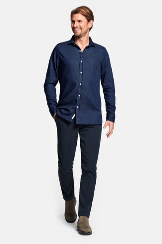 Davis * La Camisa Vaquera dark blue men's denim shirt | MR MARVIS