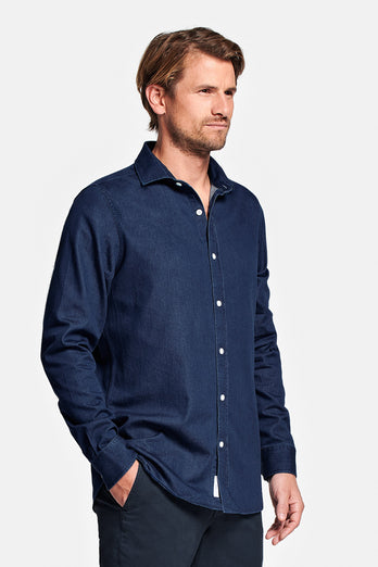 Davis * La Camisa Vaquera dark blue men's denim shirt | MR MARVIS