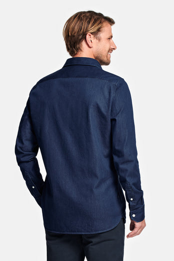 Davis * La Camisa Vaquera dark blue men's denim shirt | MR MARVIS