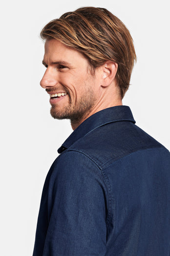 Davis * La Camisa Vaquera dark blue men's denim shirt | MR MARVIS