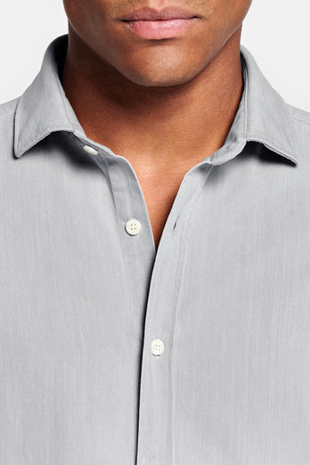 Louis * La Camisa Vaquera light grey men's denim shirt | MR MARVIS