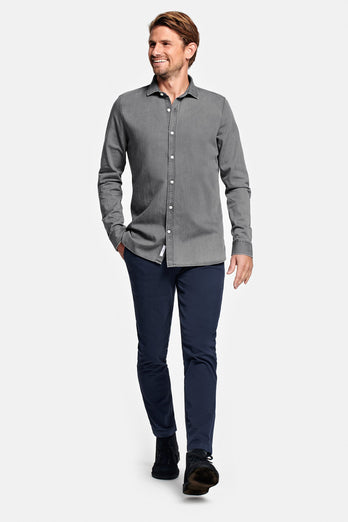 Miles * La Camisa Vaquera mid grey men's denim shirt | MR MARVIS