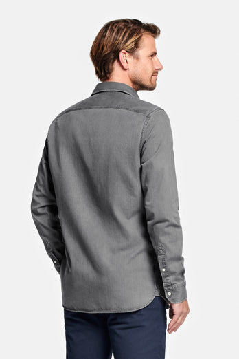 Miles * La Camisa Vaquera mid grey men's denim shirt | MR MARVIS