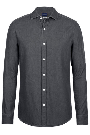 James * La Camisa Vaquera dark grey men's denim shirt | MR MARVIS