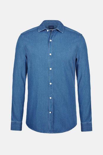 Carlos * La Camisa Vaquera mid blue men's denim shirt | MR MARVIS