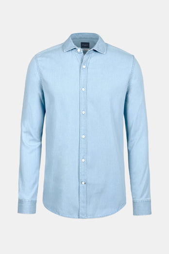 Charles * La Camisa Vaquera ultra light blue men's denim shirt | MR MARVIS