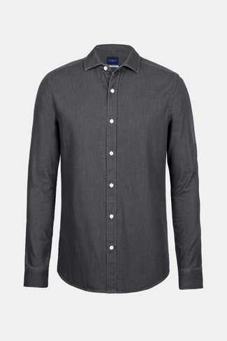 James * La Camisa Vaquera dark grey men's denim shirt | MR MARVIS
