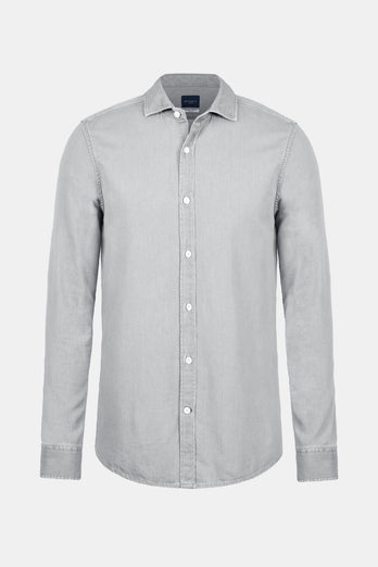 Louis * La Camisa Vaquera light grey men's denim shirt | MR MARVIS