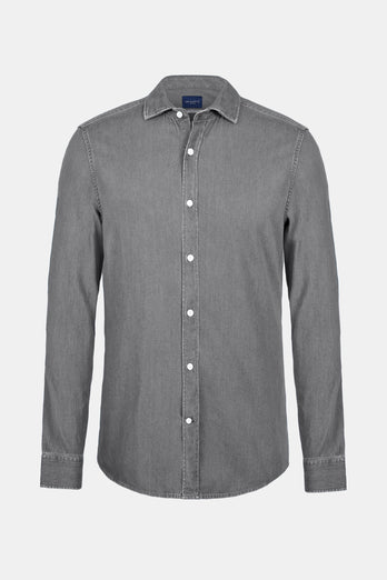 Miles * La Camisa Vaquera mid grey men's denim shirt | MR MARVIS