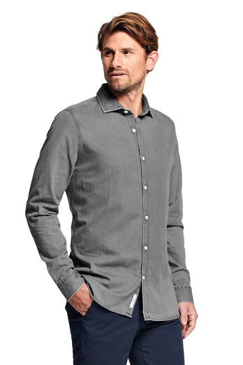 Miles * La Camisa Vaquera mid grey men's denim shirt | MR MARVIS