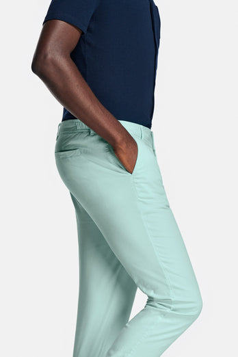 Mints * Los Chinos mint green stretch cotton men's trousers | MR MARVIS