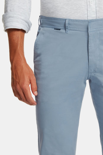 Antarctics * Los Chinos grey blue stretch cotton men's trousers | MR MARVIS
