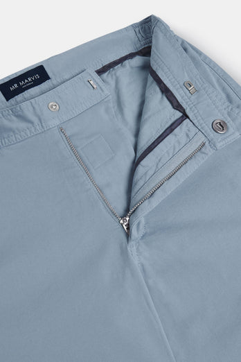 Antarctics * Los Chinos grey blue stretch cotton men's trousers | MR MARVIS
