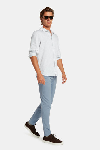 Antarctics * Los Chinos grey blue stretch cotton men's trousers | MR MARVIS