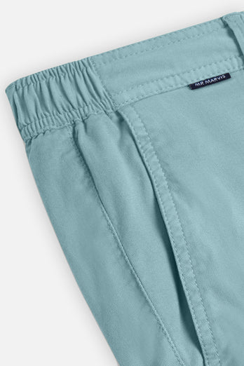 Astons * Los Chinos blue green stretch cotton men's trousers | MR MARVIS