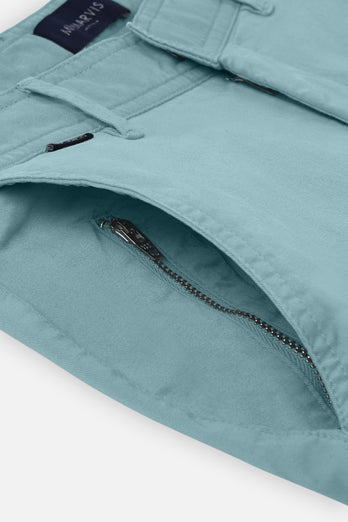 Astons * Los Chinos blue green stretch cotton men's trousers | MR MARVIS