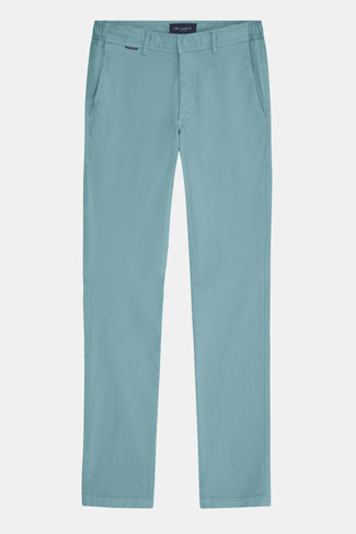 Astons * Los Chinos blue green stretch cotton men's trousers | MR MARVIS
