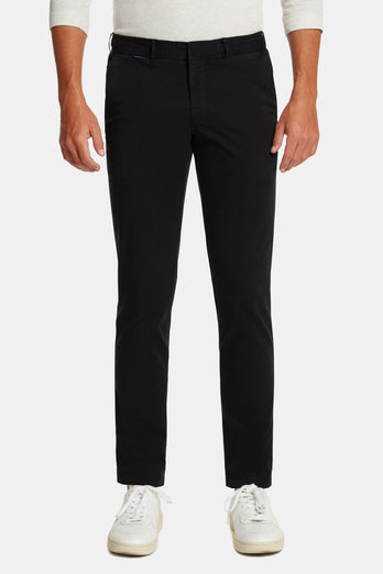 Blackjacks * Los Chinos black stretch cotton men's trousers | MR MARVIS