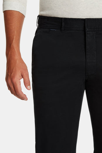 Blackjacks * Los Chinos black stretch cotton men's trousers | MR MARVIS