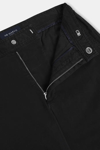 Blackjacks * Los Chinos black stretch cotton men's trousers | MR MARVIS
