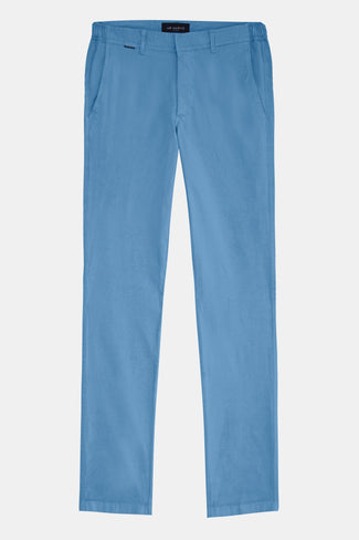 Boulevards * Los Chinos mid blue stretch cotton men's trousers | MR MARVIS