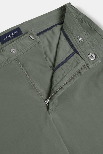 Defenders * Los Chinos green stretch cotton men's trousers | MR MARVIS