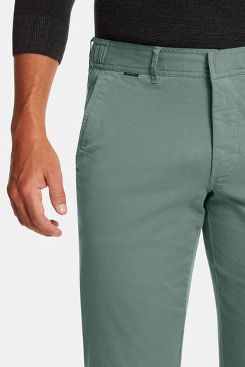 Felsons * Los Chinos mid green stretch cotton men's trousers | MR MARVIS