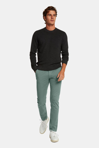 Felsons * Los Chinos mid green stretch cotton men's trousers | MR MARVIS