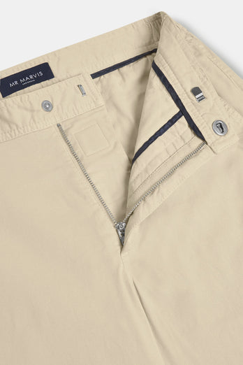 Gazettes * Los Chinos beige stretch cotton men's trousers | MR MARVIS