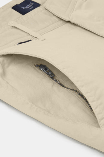 Gazettes * Los Chinos beige stretch cotton men's trousers | MR MARVIS