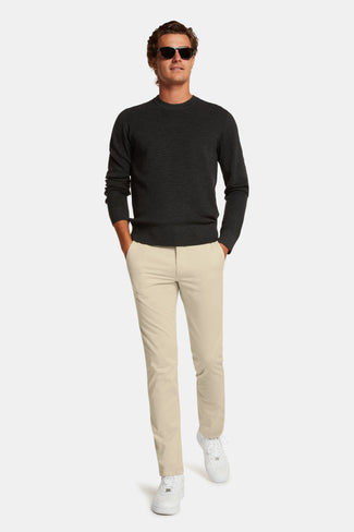 Gazettes * Los Chinos beige stretch cotton men's trousers | MR MARVIS