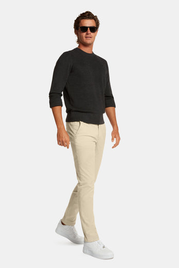 Gazettes * Los Chinos beige stretch cotton men's trousers | MR MARVIS