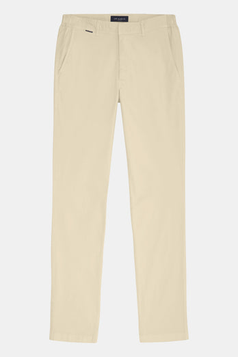 Gazettes * Los Chinos beige stretch cotton men's trousers | MR MARVIS