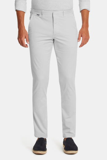 Gullwings * Los Chinos light grey stretch cotton men's trousers | MR MARVIS