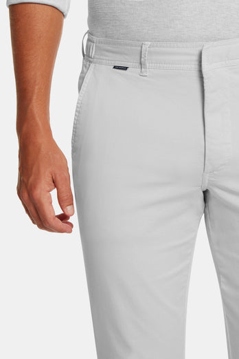 Gullwings * Los Chinos light grey stretch cotton men's trousers | MR MARVIS