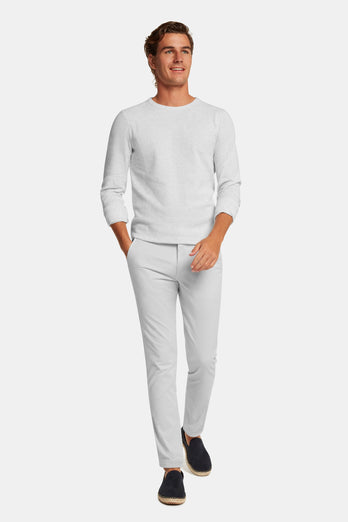 Gullwings * Los Chinos light grey stretch cotton men's trousers | MR MARVIS