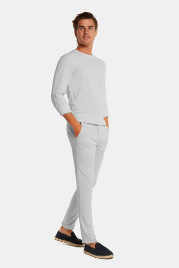Gullwings * Los Chinos light grey stretch cotton men's trousers | MR MARVIS