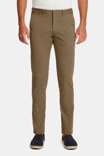 Jones * Los Chinos brown stretch cotton men's trousers | MR MARVIS