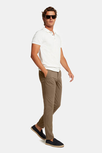 Jones * Los Chinos brown stretch cotton men's trousers | MR MARVIS