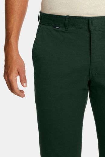Lakes * Los Chinos dark green stretch cotton men's trousers | MR MARVIS