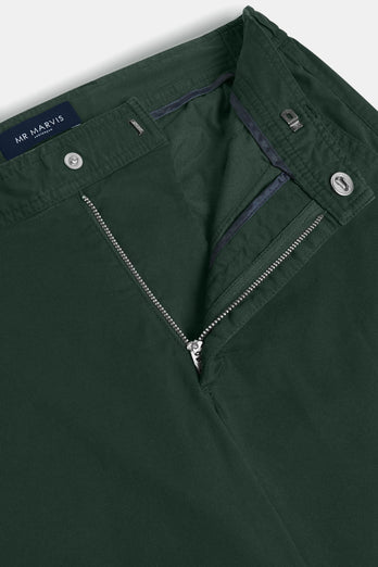 Lakes * Los Chinos dark green stretch cotton men's trousers | MR MARVIS