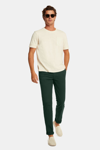Lakes * Los Chinos dark green stretch cotton men's trousers | MR MARVIS