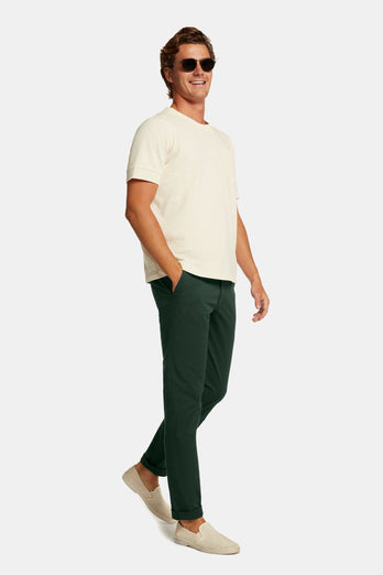 Lakes * Los Chinos dark green stretch cotton men's trousers | MR MARVIS