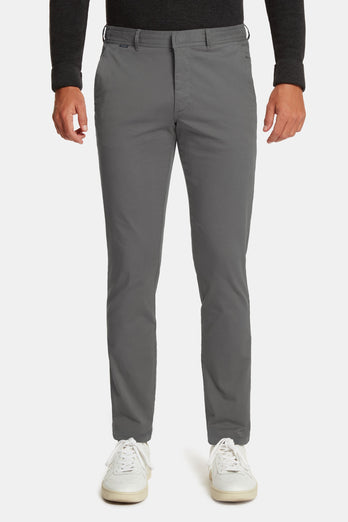 Newmans * Los Chinos mid grey stretch cotton men's trousers | MR MARVIS