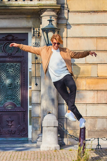 Blackjacks * Los Chinos black stretch cotton men's trousers | MR MARVIS