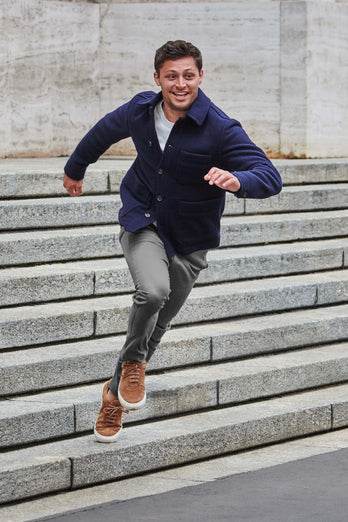 Newmans * Los Chinos mid grey stretch cotton men's trousers | MR MARVIS