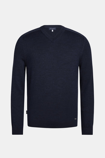 Deeps * El Jersey Merino con Cuello en V