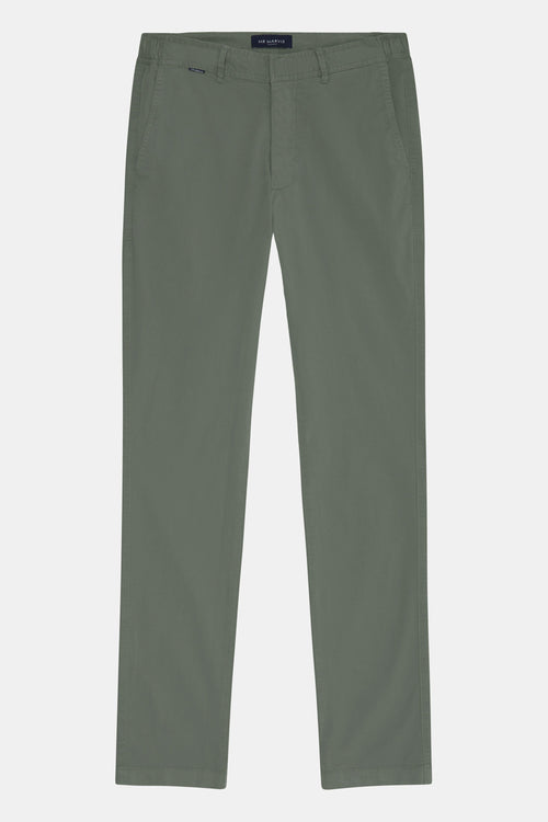 green stretch cotton men's trousers | MR MARVIS
